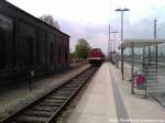 112 565-7 (DB 202 565-8) beider Einfahrt in Bergen auf R�gen am 11.5.13