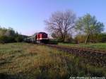 Das Vorletzte foto der 112 565-7 (DB 202 565-8) mit Bghw Wagen und als Schlusdslicht MTEG 118 770-7 bei der �berf�hrung von Putbusd nach Bergen auf R�gen am 13.5.13
