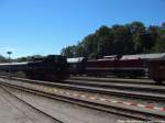 R�BB 99 1782 und 112 565-7 im Bahnhof Putbus am 15.6.14