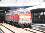 218 403 mit einer weiteren 218er mit einem SBB EuroCity beim verlassen des M�nchener Hbf´s am 21.6.17