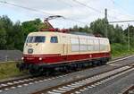 103 245-7 brachte den DZ 336 der später von zwei 218 übernommen wurden und nach westerland/sylt fuhren,itzehoe 16.08.25