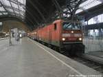 143 212-9 als RB125 mit ziel Wei�enfels im Leipziger Hbf am 22.1.15