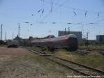 Mit Steuerwagen voraus verl�sst 143 959 den Hallenser Hbf am 5.6.15