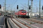 143 957 verl�sst den Bahnhof Halle/Saale Hbf in Richtung Eilenburg am 10.3.22