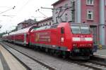 Mit der 2.Werbungscampagne des Baden-W�rttemberg-Tickets steht 146 110 am 4 Juni 2014 in Singen (Hohentwiel).