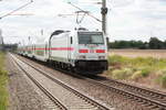 146 559 mit ihrer IC2 Garnitur bei der durchfahrt in Z�beritz am 22.7.20