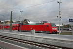 146 XXX verl�sst als RE18 mit ziel Jena Paradies den Bahnhof Halle/Saale Hbf am 27.8.20