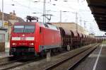 Am 23 September 2014 schiebte 152 155 mit Sch�tterzug ins Bahnhof Falkenberg (Elster).