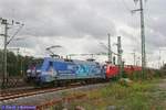 DB 1542 134 AlbatrossExpress  + DB 152 044 mit Kohlewagenzug  am 01.09.2019 in Hamburg-Harburg