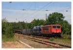 155 023 mit ein Gemischen G�terzug EZ 52523 unterwegs nach DZW in Mittweida 