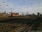 155 036-7 mit einem G�terzug in Halle (Saale) am 17.3.15
