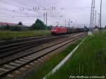 185 171-5 mit einem G�terzug bei der durchfahtz in Bergen auf R�gen am 31.5.13