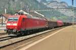 DB 185 127 steht am 6 Juni 2015 in Erstfeld.