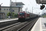 187 150 durchf�hrt mit einen G�terzug den Bahnhof Northeim(Han) am 8.5.20