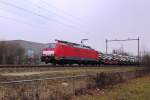 Am 2 Jänner 2010 durchfahrt 189 041 mit Erzbomber Lage Zwaluwe.