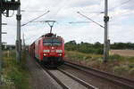 189 013 mit einem G�terzug bei der durchfahrt in Z�beritz am 22.7.20