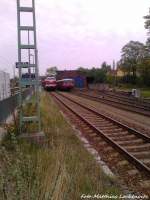 MTEG 118 770-7 & Ferkeltaxe im Bahnhof Bergen auf R�gen am 11.5.13
