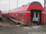 Z-gestellte Dostos und Halberst�dter aus Halle (Saale), Erfurt, Leipzig, Magdeburg und Bremen abgestellt in Mukran/R�gen am 2.1.16