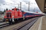 BahnTouristikzug mit 363 180 steht am 14 September 2017 in N�rnberg Hbf.