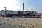 Eine der Austtellungsst�cke in Dresden-Altstadt war am 8 April 2018 CapTrain 250 006.