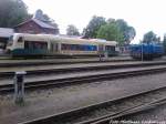 PRESS 650 032-4 & R�BB 251 901 im Bahnhof Putbus am 2.6.13