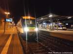 HEX VT 876 mit ziel Halle (Saale) Hbf - HEX VT 801 mit ziel Goslar (Hinter dem VT 876) & HEX VT 8XX mit ziel Magdeburg Hbf im Bahnhof Halberstadt am 21.12.14