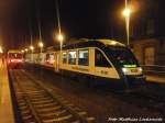 HEX VT 876 mit ziel Halle (Saale) Hbf und HEX VT 8XX mit ziel Halberstadt im Bahnhof K�nnern am 21.12.14