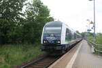 223 152 verl�sst den Bahnhof Burgst�dt in Richtung Leipzig Hbf am 4.6.22