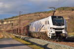 2019 313 von Lomo mit einem Ganzzug durch Th�ngersheim am Somntag den 26.1.2025 gen W�rzburg Hbf. 
