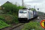 Metrans 186 181 durchfahrt am 9 April 2014 Oberhausen Osterfeld S�d.