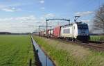 Metrans 386 032 wurde samt deren Praha-KLV am 23 Februari 2022 �ber Hulten -wo sie fotografiert worden ist- umgeleitet wegen Bauarbeiten an der deutsche Strecke EmmerichOberhausen.