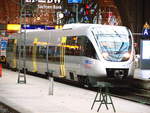MRB VT 0010 stand als MRB110 mit ziel D�beln im Leipziger Hbf zur Abfahrt am 7.10.17 bereit