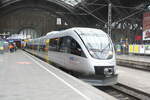 VT 0010 der MRB als RB110 mit Ziel D�beln Hbf im Bahnhof Leipzig Hbf am 2.5.21