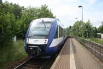 VT 702 und VT 648 298/798 im Bahnhof Burgst�dt am 4.6.22