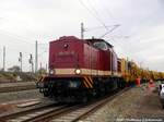 204 347-9 (202 347) der MTEG im Bauzugverkehr in der G�terumfahrung in Halle (Saale) am 4.11.16