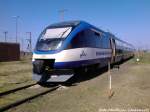 OLA VT 0004 als Pr�sentationsfahrezeug beim Fr�hlingsfest am Lokschuppen Pomerania in Pasewalk am 4.5.13