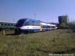 OLA VT 0004 als Pr�sentationsfahrzeug beim Fr�hlingsfest am Lokschuppen Pomerania in Pasewalk am 4.5.13