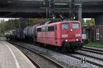 151 086-6 fuhr mit einen kurzen mischer durch hh-harburg,18 10.19