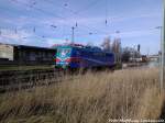 SRI 151 170 wartet auf die R�ckfahrt nach Lancken im Bahnhof Bergen auf R�gen am 19.4.13
