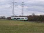 Vogtlandbahn Triebwagen der Baureihe 642 durch Rothenstadt, in der N�he von  Weiden/Opf.