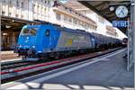 Eine E-Lok der Baureihe 185 ist seit etlichen Jahren eigentlich etwas allt�gliches: In Lausanne hingegen bekommt man seit dem Ende der RTS diese Lokgattung eher selten zu sehen, so dass es sich selbst
