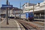 Die WRS Re 475 902 wartet in Lausanne mit ihrem �l-Zug auf die Weiterfahrt in Richtung Brig f�r die Weiterfahrt.

7. M�rz 2024