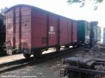 Fahrradwagen der R�BB am Kleinbahn BW Putbus abgestellt am 8.5.13