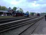 Ein Gro�es Highlight war das Gro�e & Kleine nebeneinanderstehen der Loks in Putbus am 11.5.13