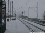 BR 411 l�sst den Bahnhof Landsberg (b Halle/Saale) hinter sich am 30.12.14