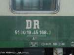Wo jetzt Das DR Logo ist war zuvor ein BVG Logo gewesen / St�rtebeker-Zug am 30.6.12
