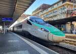Ein FS Trenitalia ETR 610 in der neuen eC Farbgebung ist auf dem Weg von Gen�ve nach Milano und konnte beim Halt in Lausanne fotografiert werden.
7. Mai 2026