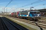 TSC, ex-RailPromo 101001 zieht der Dolimezug durch Boxtel den S�den entgegen am 24 Februar 2021.