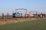 LTE 186 942 passiert mit ein KLV am 19 J�nner 2024 Hulten und wird vom offenbarere Weg fotografiert.