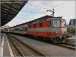Die SBB Swiss-Express Re 4/4 II 11109 in Lausanne.
